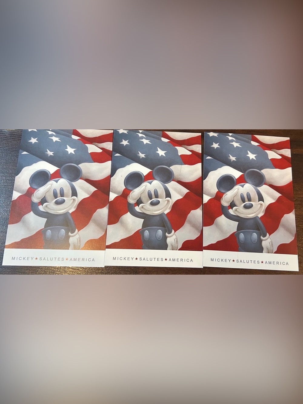 Disney Hand Mickey Salutes America Patriotic Postcard